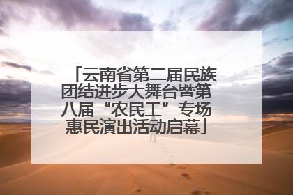 云南省第二届民族团结进步大舞台暨第八届“农民工”专场惠民演出活动启幕